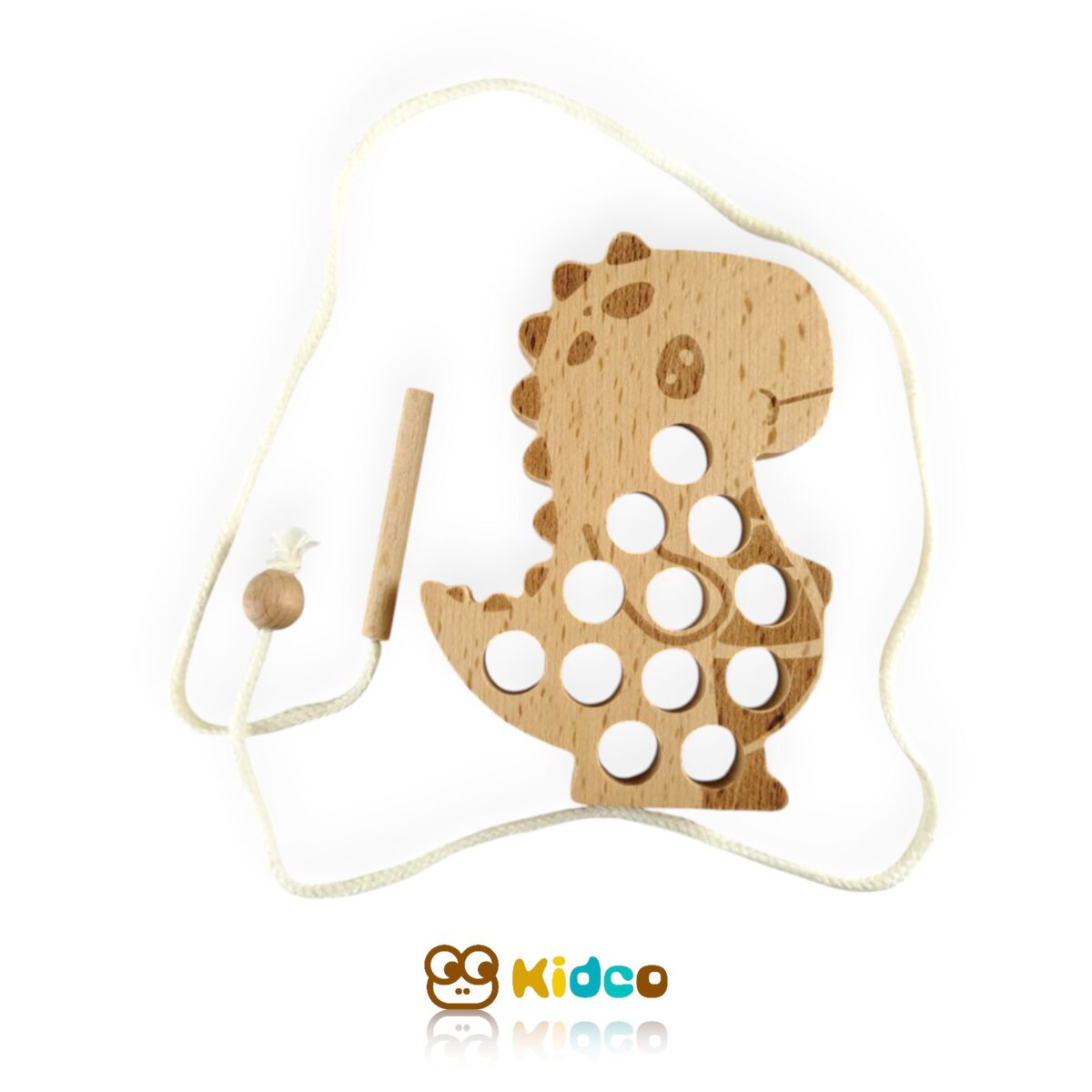 kidco drewniany dinozaur
