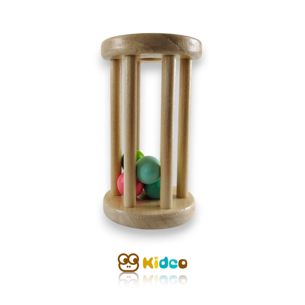 drewniana grzechotka z kulkami kidco