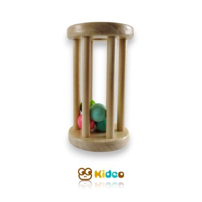 drewniana grzechotka z kulkami kidco